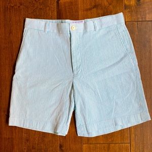 Southern Tide The Skipjack Turquoise Striped Shorts Size 34
